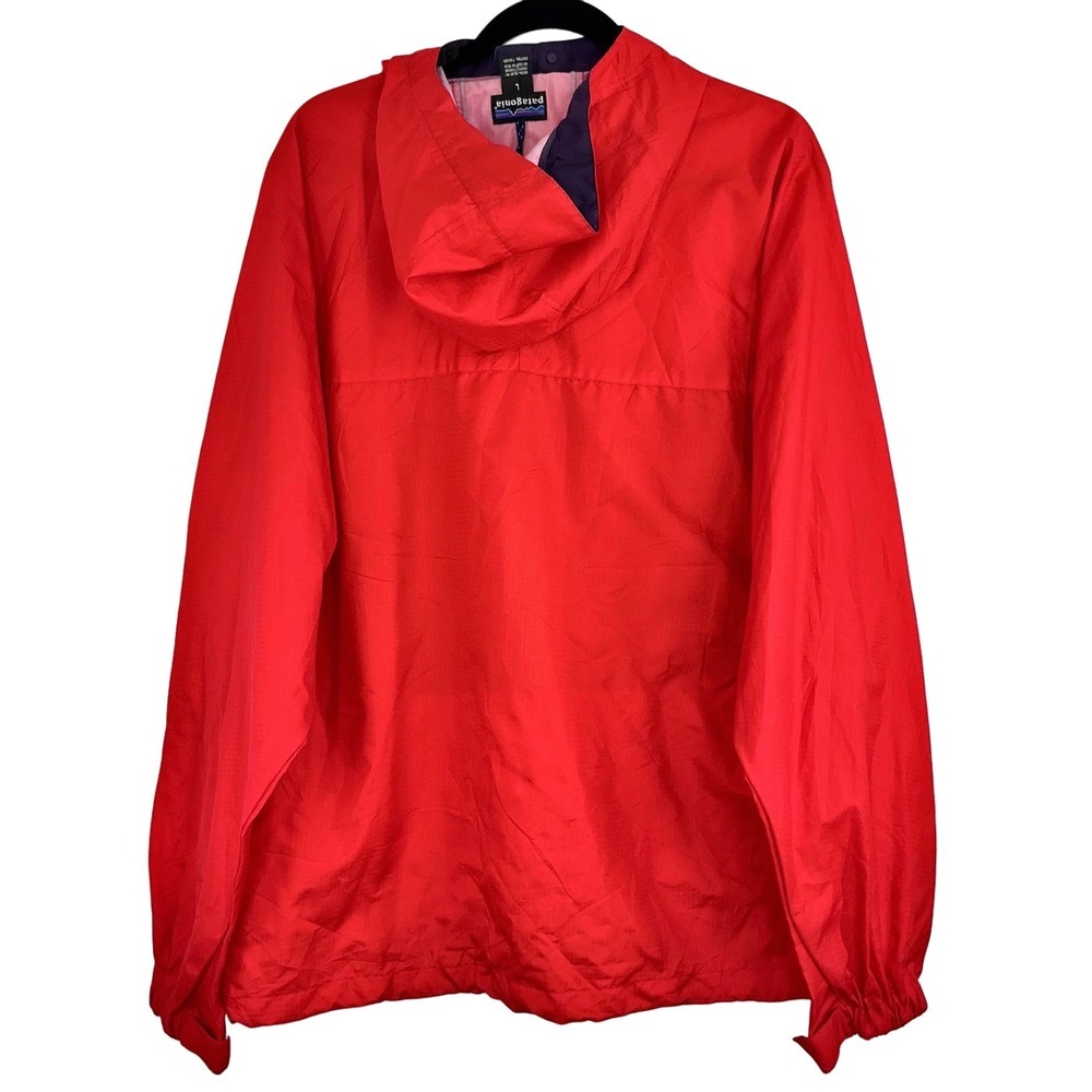 Vintage 90s Patagonia Men's Large Red Nylon Anorak Pullover 1/4‎ Zip Jacket - Picture 9 of 9